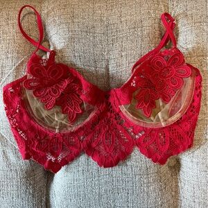 For Love And Lemons Skivvies Ruby Lace Bra